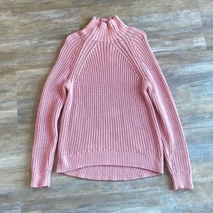 Gap pink chunky knit, turtleneck sweater